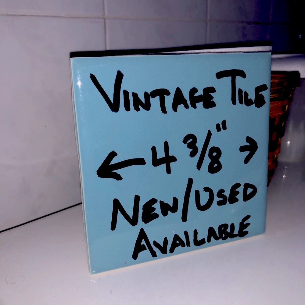 COPY - Vintage “BLUE” bathroom tiles. (6) Pieces